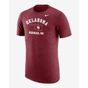 The Nike Tee Oklahoma Sooners Graphic‎ T-Shirt Norman OK Red Dri-Fit - Size XXL